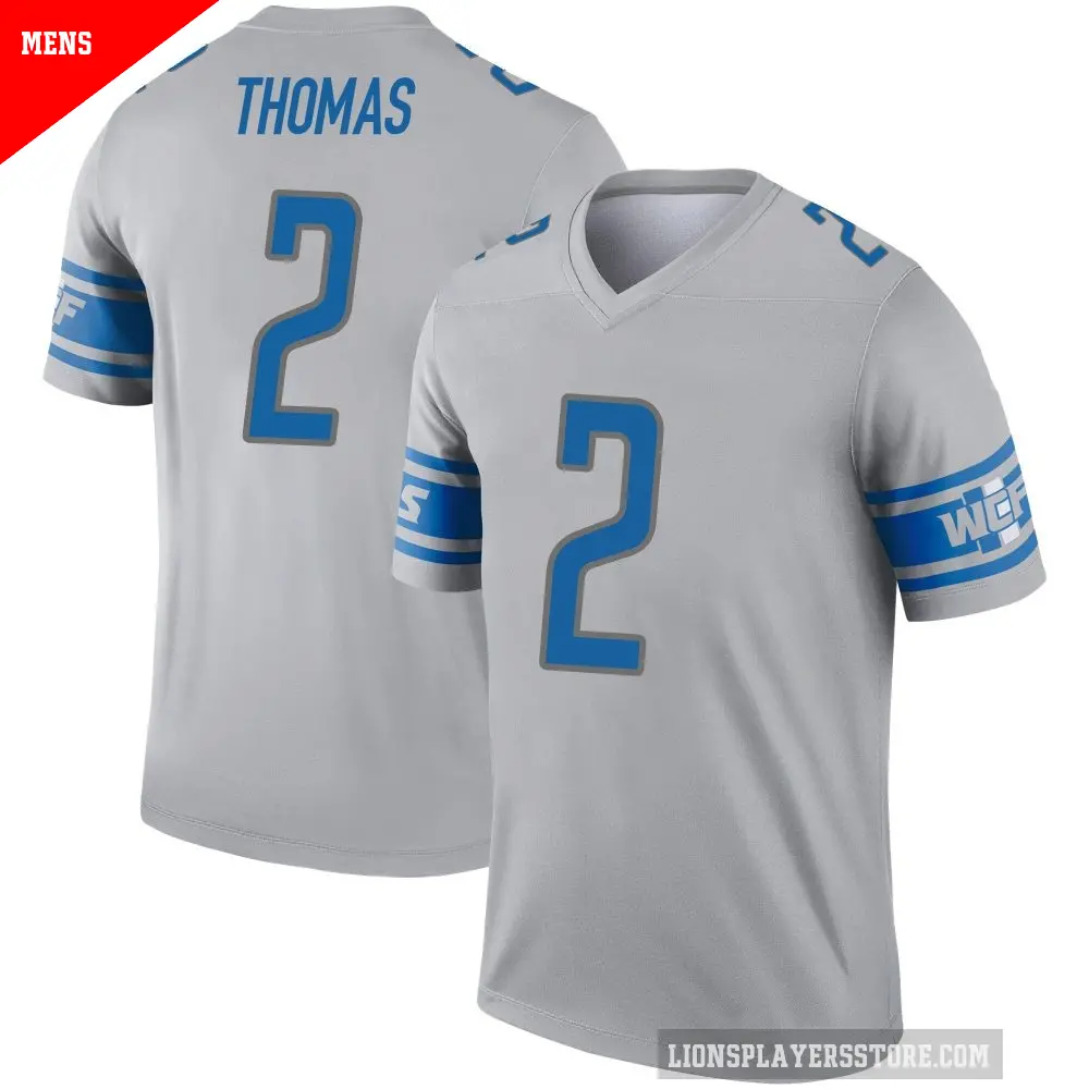 Men's Detroit Lions ＃2 Daniel Thomas Gray Legend Inverted Jersey