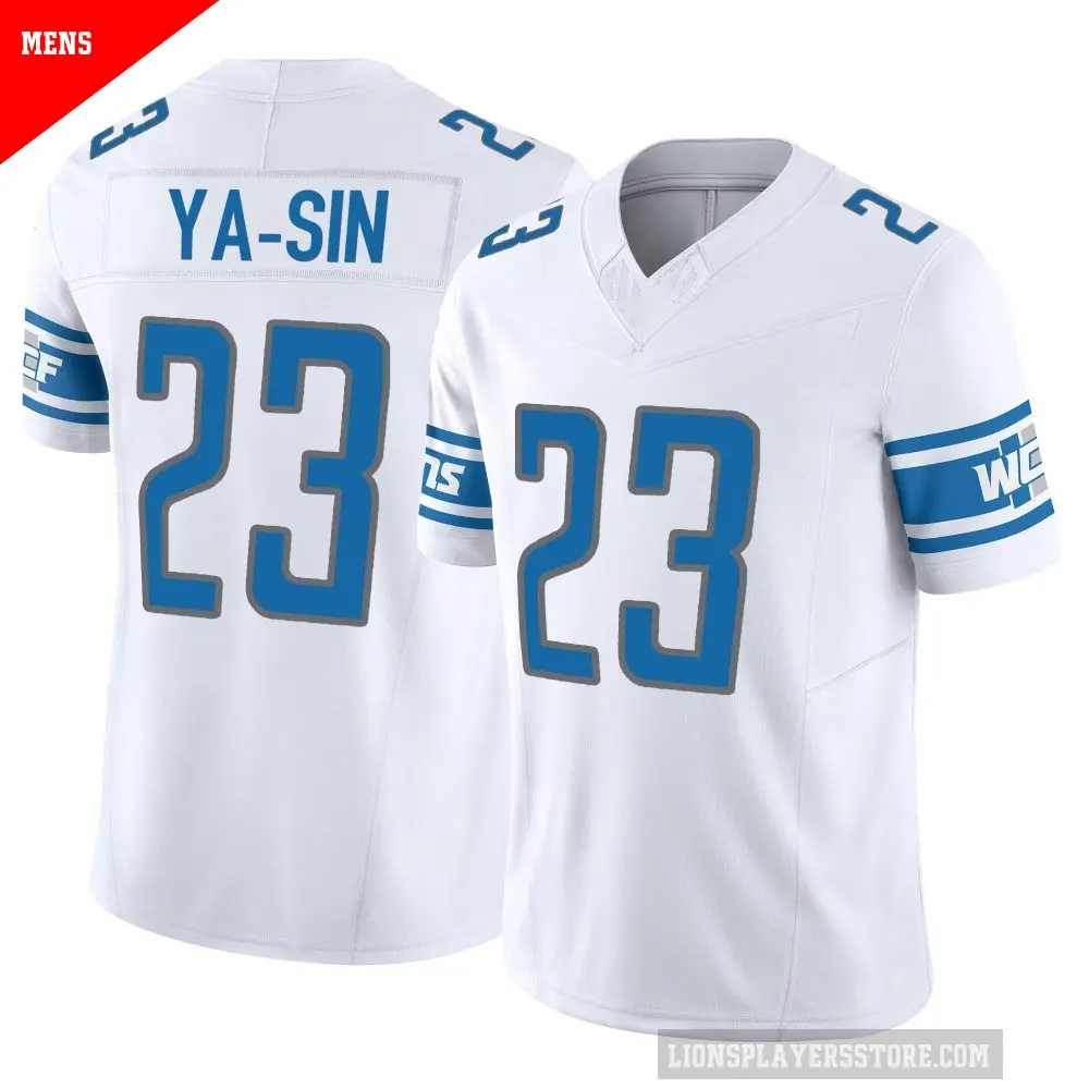 Men's Detroit Lions ＃23 Rock Ya-Sin White Limited Vapor F.U.S.E. Jersey