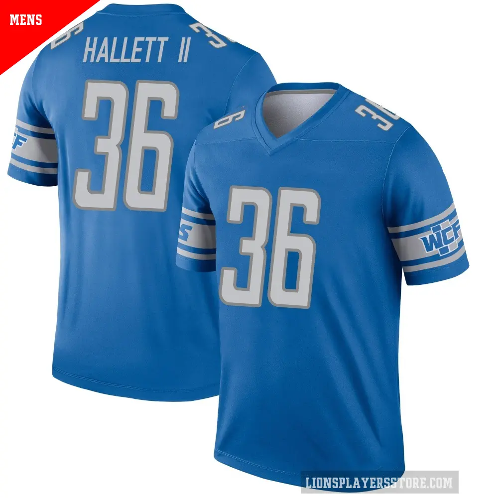 Men's Detroit Lions ＃36 Erick Hallett II Blue Legend Jersey
