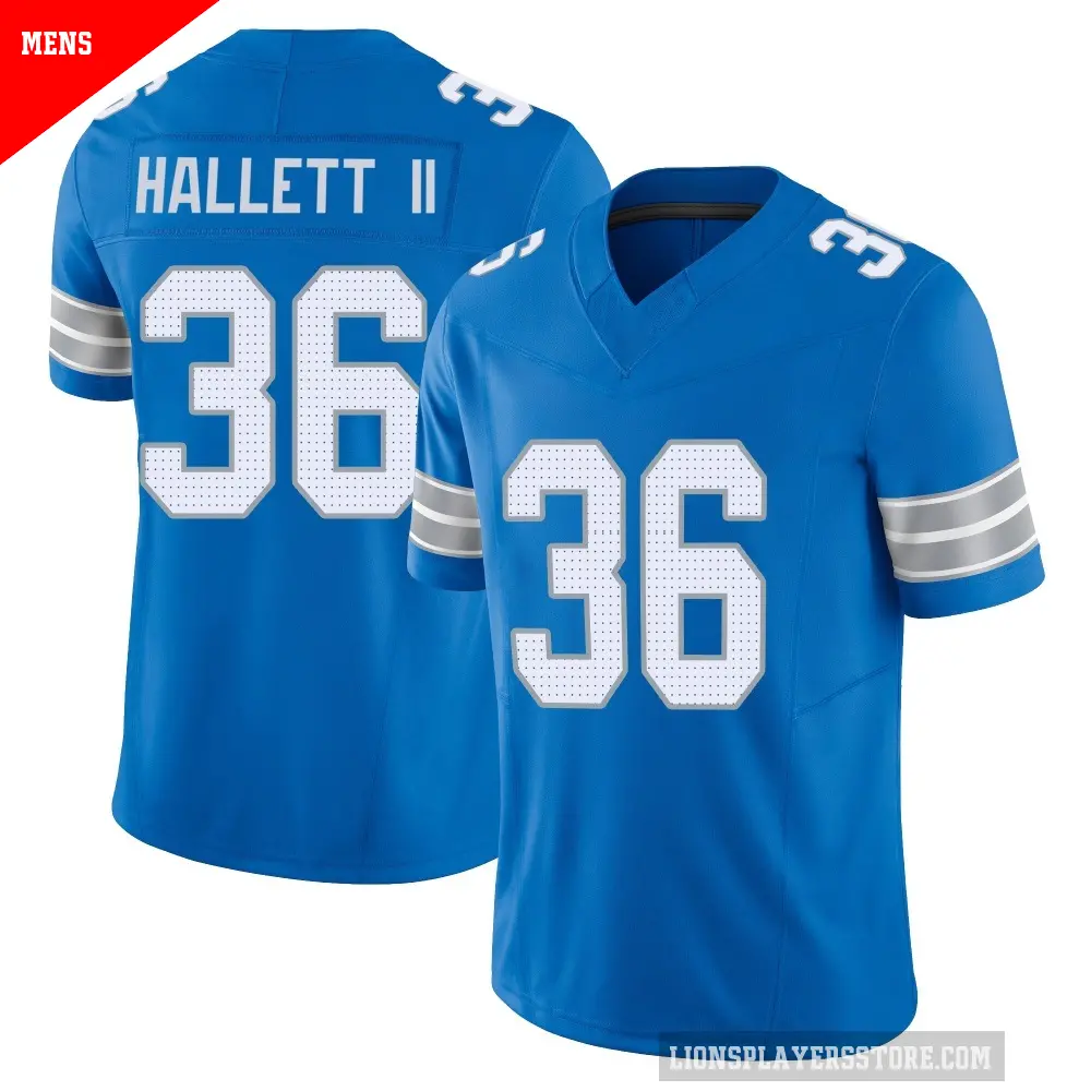 Men's Detroit Lions ＃36 Erick Hallett II Blue Limited Vapor F.U.S.E. 2nd Jersey