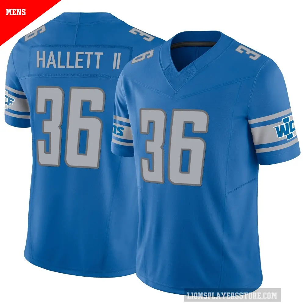 Men's Detroit Lions ＃36 Erick Hallett II Blue Limited Vapor F.U.S.E. Jersey