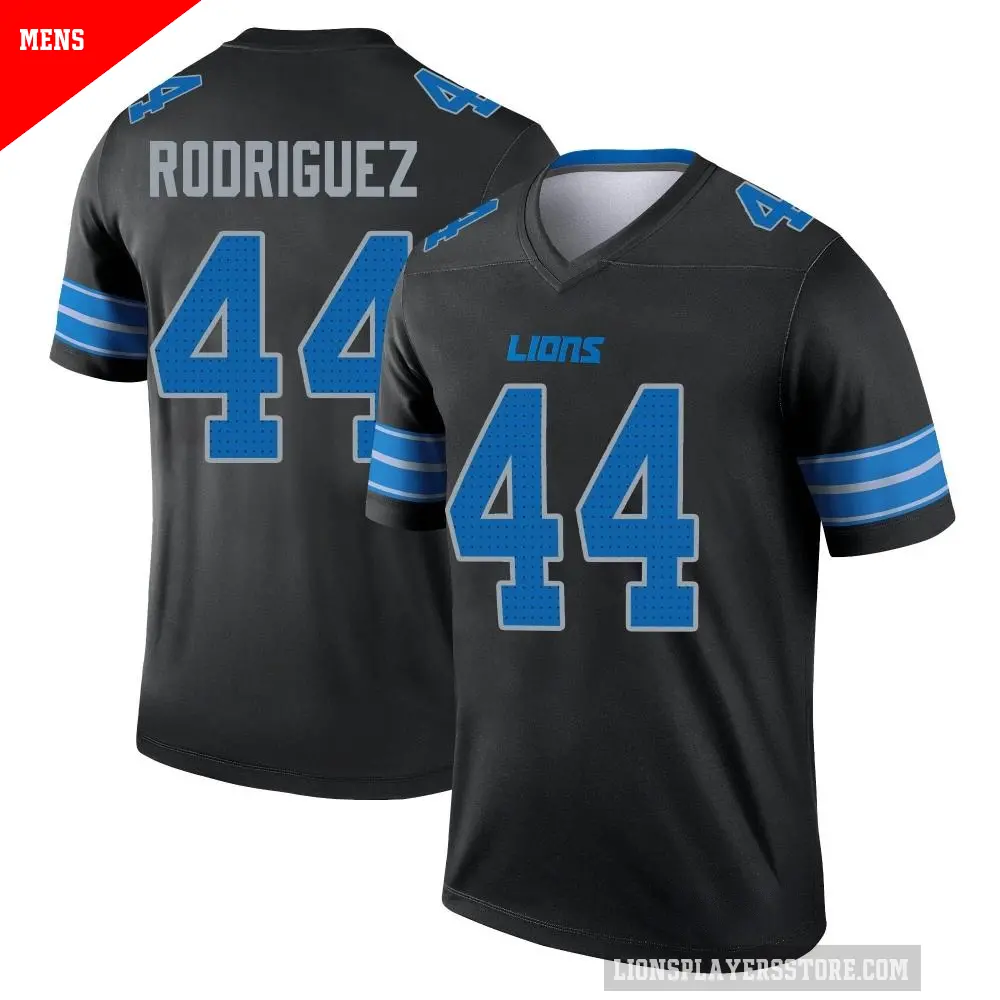 Men's Detroit Lions ＃44 Malcolm Rodriguez Black Legend Jersey