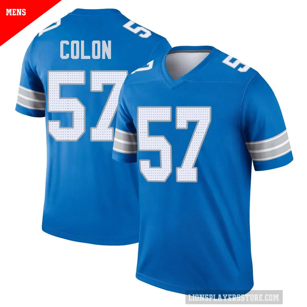 Men's Detroit Lions ＃57 Trystan Colon Blue Legend 2nd Jersey