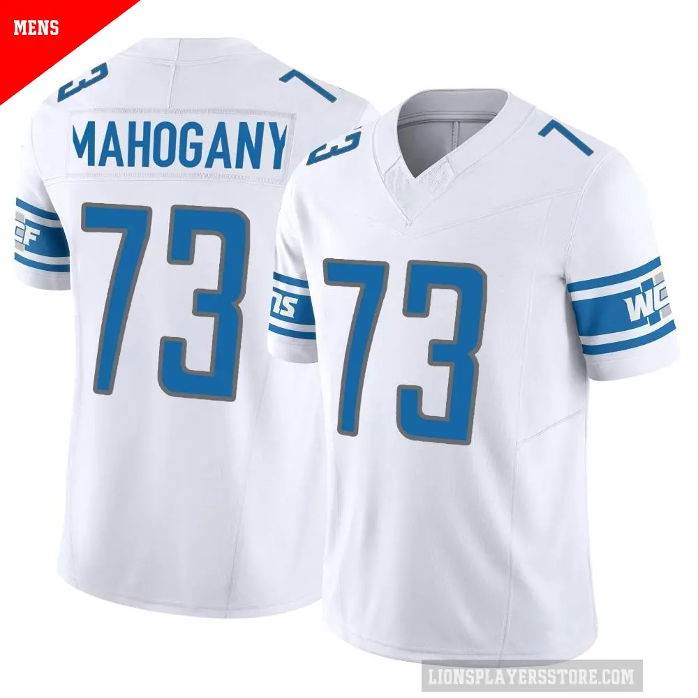 Men's Detroit Lions ＃73 Christian Mahogany White Limited Vapor F.U.S.E. Jersey