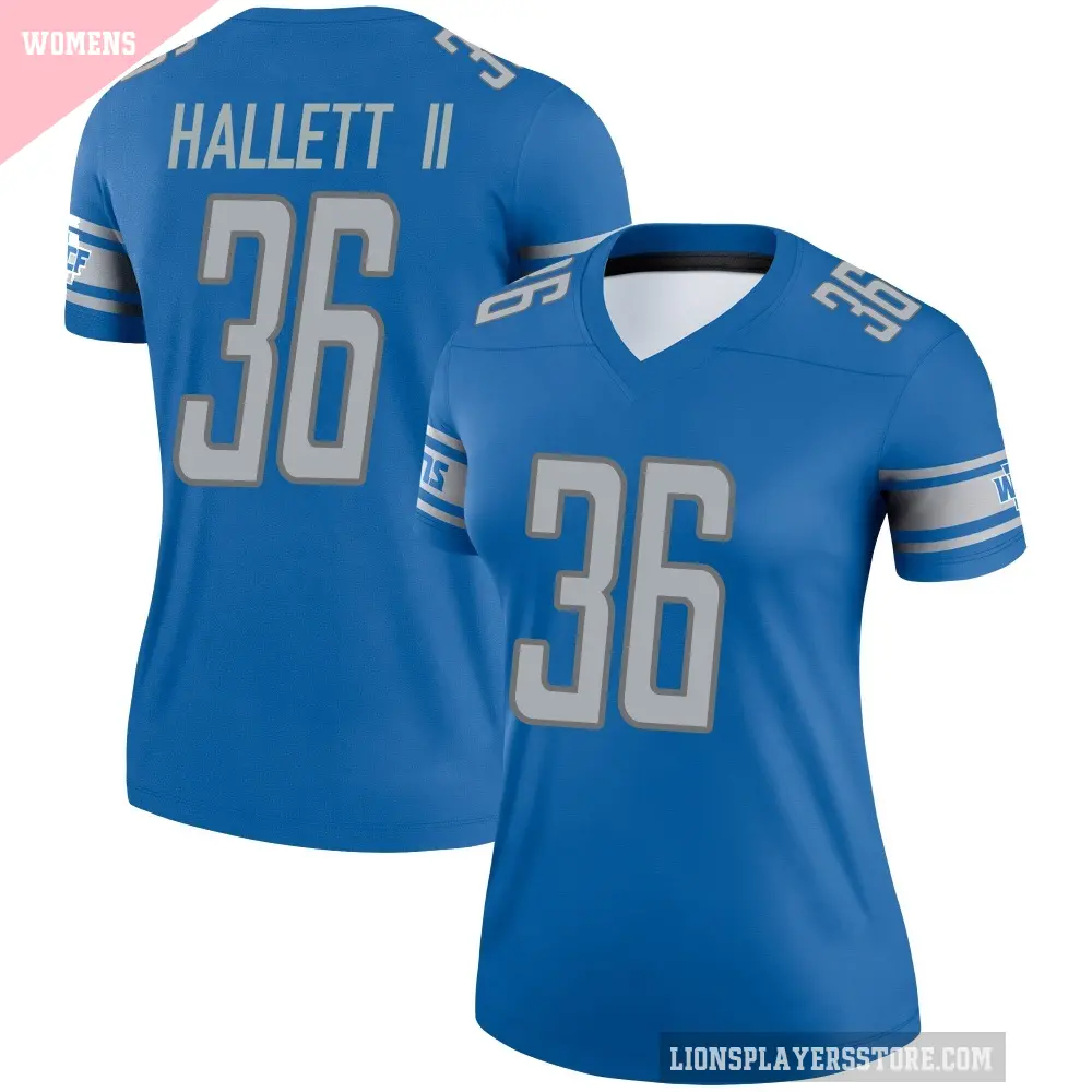 Women's Detroit Lions ＃36 Erick Hallett II Blue Legend Jersey